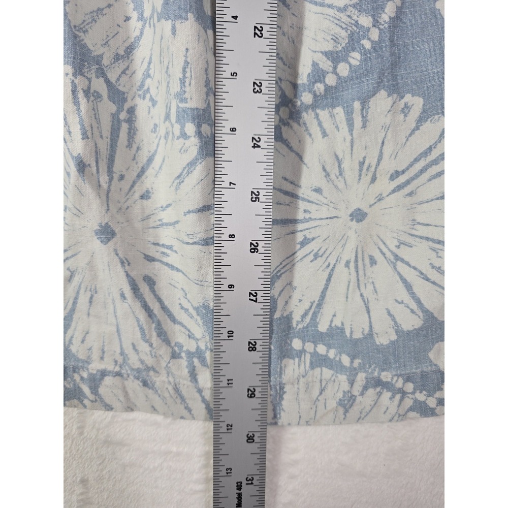 Fossil Strapless Floral Cotton Sundress Blue White Midi Dress Size M - Picture 6 of 10